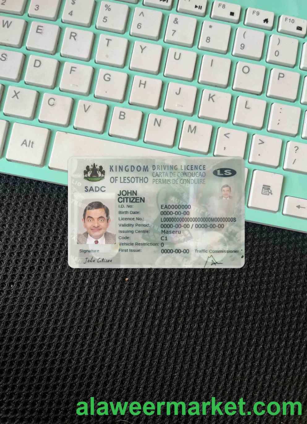 Lesotho driving license photolook FRONT